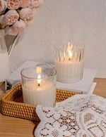 glass candle wax